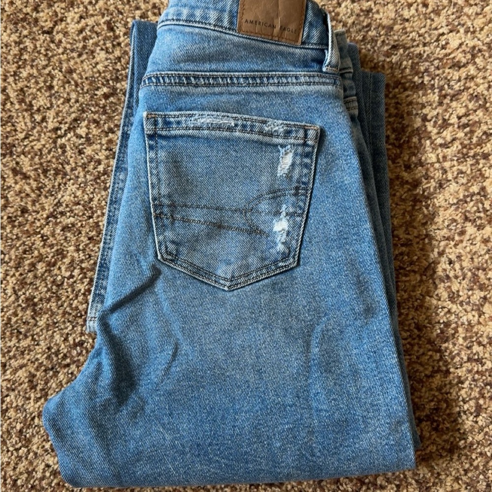 American Eagle Outfitters Blue Mom Jeans Size 0 - Picture 3 of 3